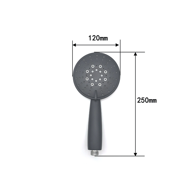 Booster dusch rund svart sprinkler i rostfritt stål 6613